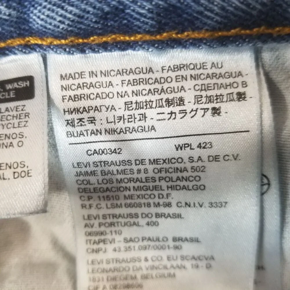 Levi's 550‎ jeans men's 38x32 relaxed fit tapered straight blue denim pants